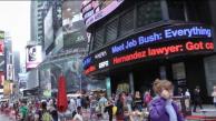 Walking through Times Square in New York City