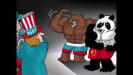 برنامج سياسي فرنسي يناقش كاريكاتير شريف عرفة عن المناورات الروسية الصينية